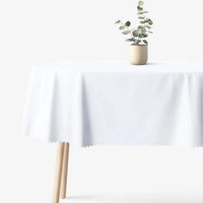 Goldea ovális viaszosvászon terítő - fehér 140 x 200 cm