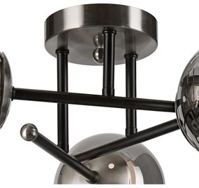 Felületre szerelhető csillár  MALENA 3xE14/5W/230V fekete/füstös