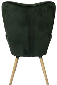 COZY sötétzöld bársony fotel