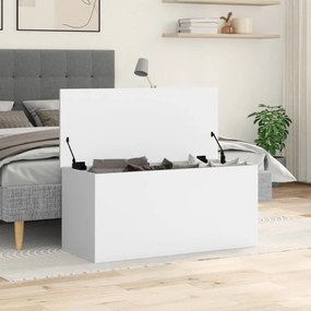 fehér szerelt fa tárolóláda 100x42x46 cm