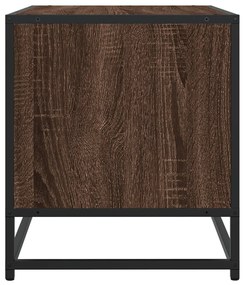 barna tölgy színű szerelt fa és fém TV-szekrény 91x40x46 cm