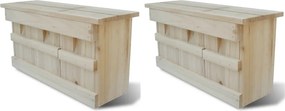 vidaXL 2 darab fa verébház 44 x 15,5 x 21,5 cm