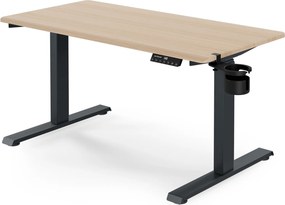 Elektromos íróasztal magasságállítással ergonomikus antracit/sonoma tölgy,1200x600 mm: ARIA