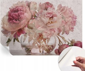 Öntapadós tapéta Divatos 3D fali ragasztóval Bazsarózsa fekete 152x104 cm