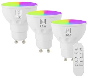 Immax Neo Immax NEO 07724CDO-KÉSZLET 3xLED RGB Dimmelhető izzó GU10/6W/230V Wi-Fi Tuya + távirányító IM1307