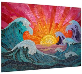 Kép - Hullámmozaik (70x50 cm)