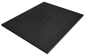 Mexen Hugo kőhatású zuhanytálca 100 x 110 cm + szifon - fekete (42701011)