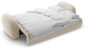 Bézs zsenília kinyitható-tárolóhelyes kanapé 262 cm Tonale – Cosmopolitan Design