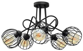 Helam Csillár OXFORD 5xE27/15W/230V fekete W-2016/5+1388S BK