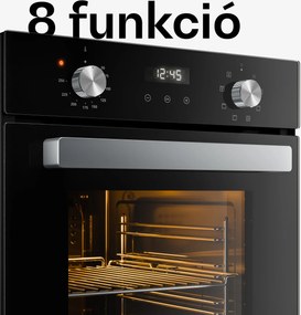 Klarstein Verosteel beépített sütő | 45 cm | 49 l A energiaosztály | 2000 W | fekete