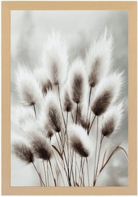 Poszter Keret Fa Akvarell Természet Növényzet Fű Szürke 40x60