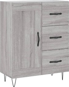 vidaXL szürke sonoma színű szerelt fa tálalószekrény 69,5 x 34 x 90 cm