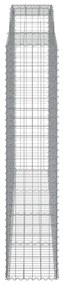 3 db íves horganyzott vas gabion kosár 300x50x220/240 cm