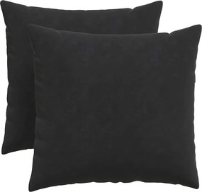 vidaXL Kanapé párnák 2 pcs Fekete 50 x 50 cm Bársonyos szövet