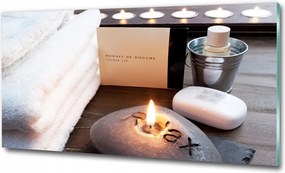 Fotó üveg kép Fa a kandallóban 100x70