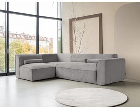 Világosszürke sarokkanapé (bal oldali) Flex Felix – Miuform