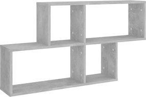 vidaXL betonszürke szerelt fa fali polc 100 x 18 x 53 cm