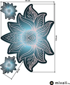Falmatricák - Lótusz petrolkék mandala