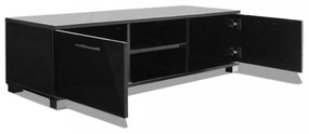 magasfényű fekete TV-szekrény 120 x 40,5 x 35 cm