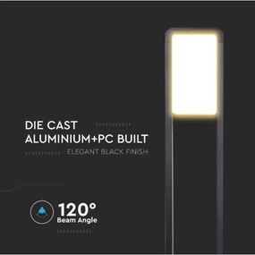 LED Kültéri lámpa SAMSUNG CHIP LED/10W/230V 3000K IP65 fekete