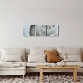Kép - Fehér rózsa (órával) (90x30 cm)