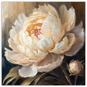 Gario Vászonkép Bézsre festett bazsarózsa Méret: 40 x 40 cm