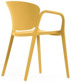 Sárga műanyag kerti szék Ania – Kave Home