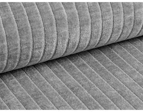 Világosszürke kordbársony sarokkanapé (bal oldali-heverő résszel) Bergano – Cosmopolitan Design