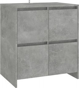 vidaXL betonszürke szerelt fa tálalószekrény 70x41x75 cm