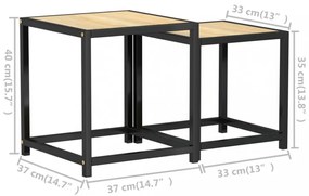 2 db sonoma-tölgyszínű MDF dohányzóasztal