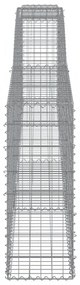 8 db íves horganyzott vas gabion kosár 400x30x80/100 cm