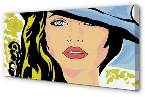 Canvas képek női kalap 120x60 cm