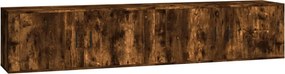 vidaXL 2 db füstös tölgy színű fali TV-szekrény 100 x 34,5 x 40 cm