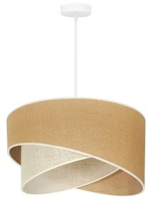 Duolla - Csillár zsinóron YUTE CELLO 1xE27/15W/230V átm. 45 cm barna/szürke