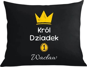 Párna párnahuzat Vicces nyomott minta Király Nagypapa Első Név Ajándék