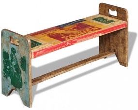 vidaXL tömör újrahasznosított fa Cola pad 100 x 30 x 50 cm