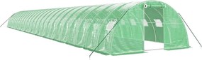 vidaXL zöld acélvázas melegház 96 m² 24 x 4 x 2 m