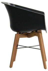 Fekete műanyag kerti szék szett 2 db-os Amalia – Hartman