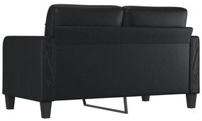 vidaXL 2 személyes fekete műbőr kanapé 140 cm