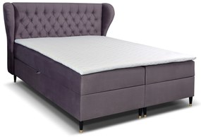 Franciaágy Boxspring 180 cm Ortun (lila) (matracokkal). 1033266