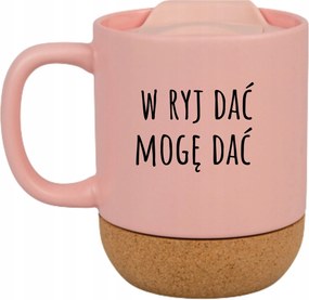 Rózsaszín Bögre Parafa Vicces Ajándék A Pofámba Adhatom