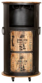 Fekete fém bortartó szekrény, palackok száma 9, 60x115 cm Luni – Interia Home &amp; Living