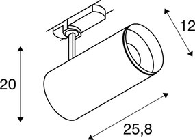 SLV NUMINOS® DALI XL 1005807 Sínreflektor 1x36W/LED 4000K 3800LM