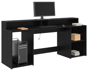 Fekete tölgy íróasztal 200x55x91 cm Szerelt fa