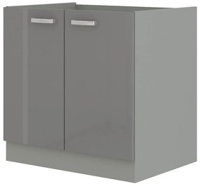 Alsó konyhaszekrény Gonir 80 D 2F BB (szürke + szürke). 1032704