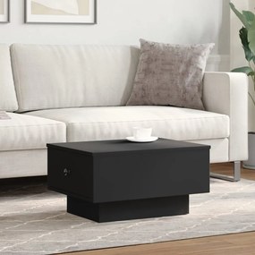 fekete szerelt fa dohányzóasztal 60 x 45 x 31 cm