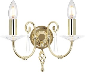 Elstead Lighting AEGEAN AG2-POL-BRASS Fali lámpa 2x60W/E14