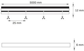 LED szalag NEON 5 m LED/27W/12V 4000K IP65