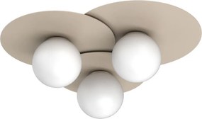 FLAT mennyezeti lámpatest 3xE27/15W/230V 55x60 cm bézs