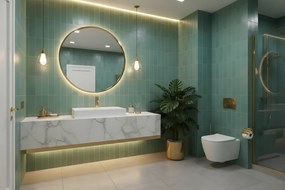 Rea Goya konglomerátum mosdó, 50 x 37 cm, fehér, REA-U8900